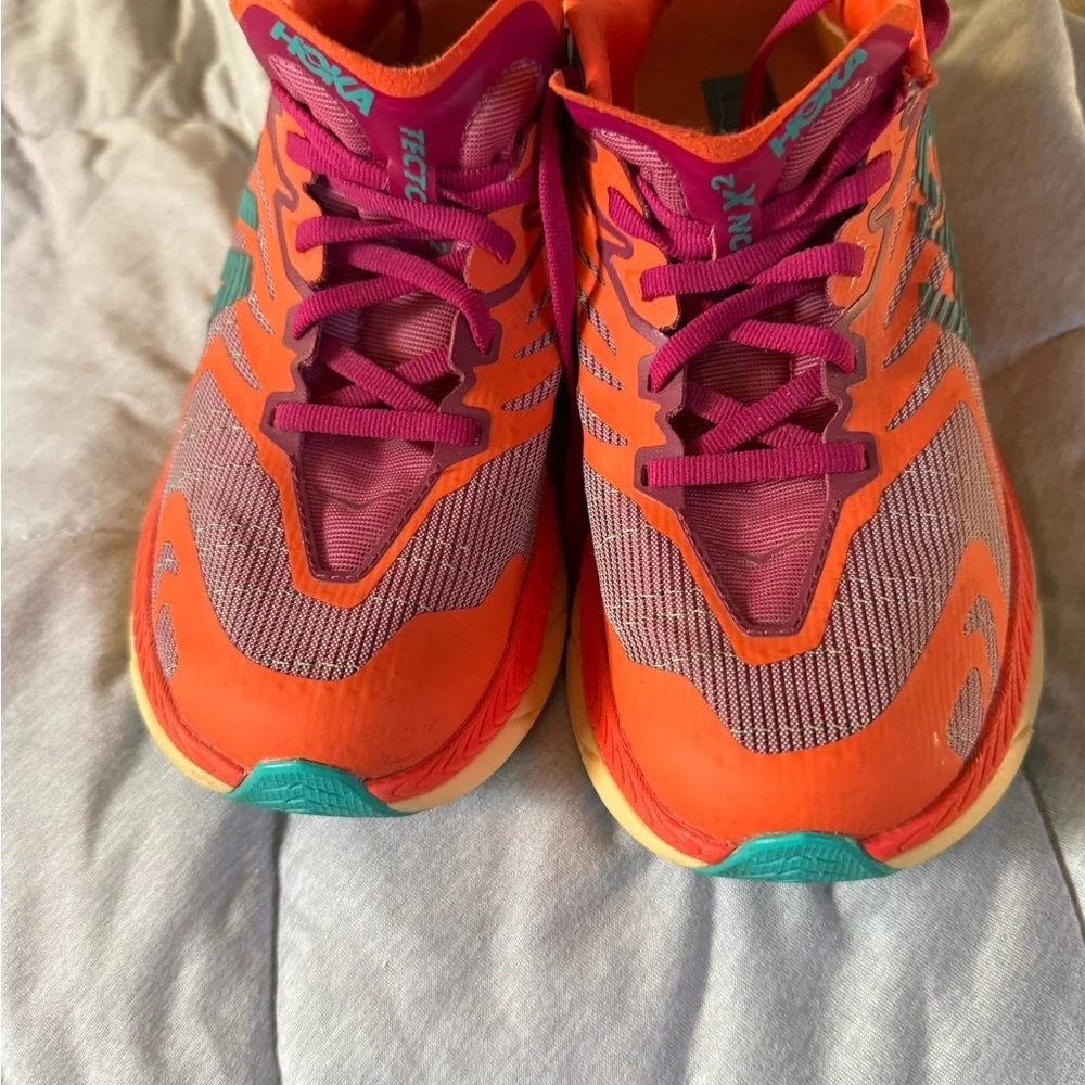 Hoka Orange and Teal Athletic Shoes - Picture 5 of 5